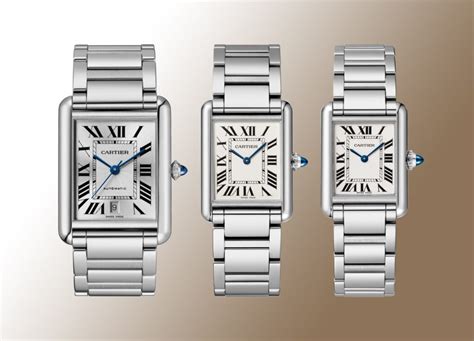 cartier tank must size comparison